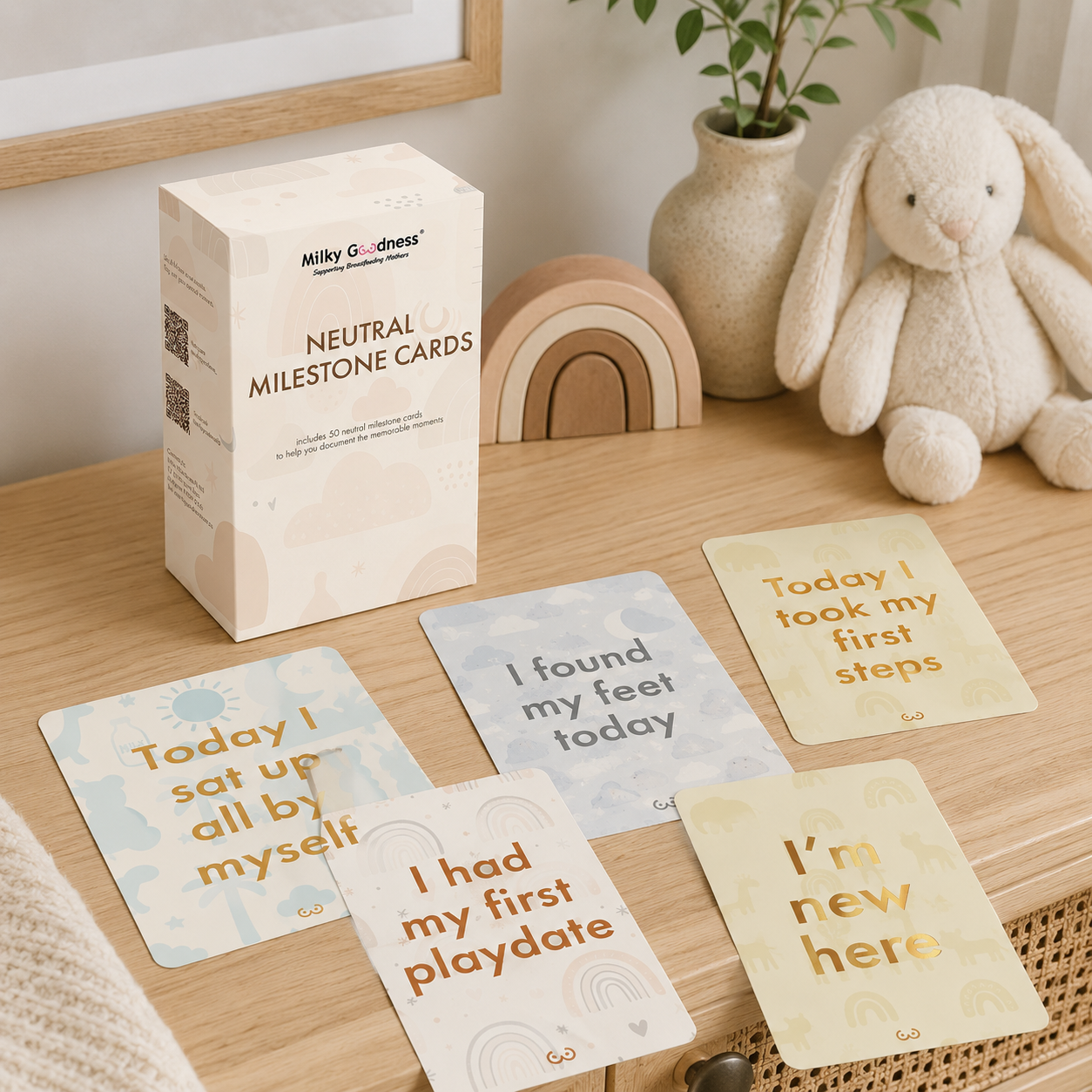 Neutral Themed Milestone Cards