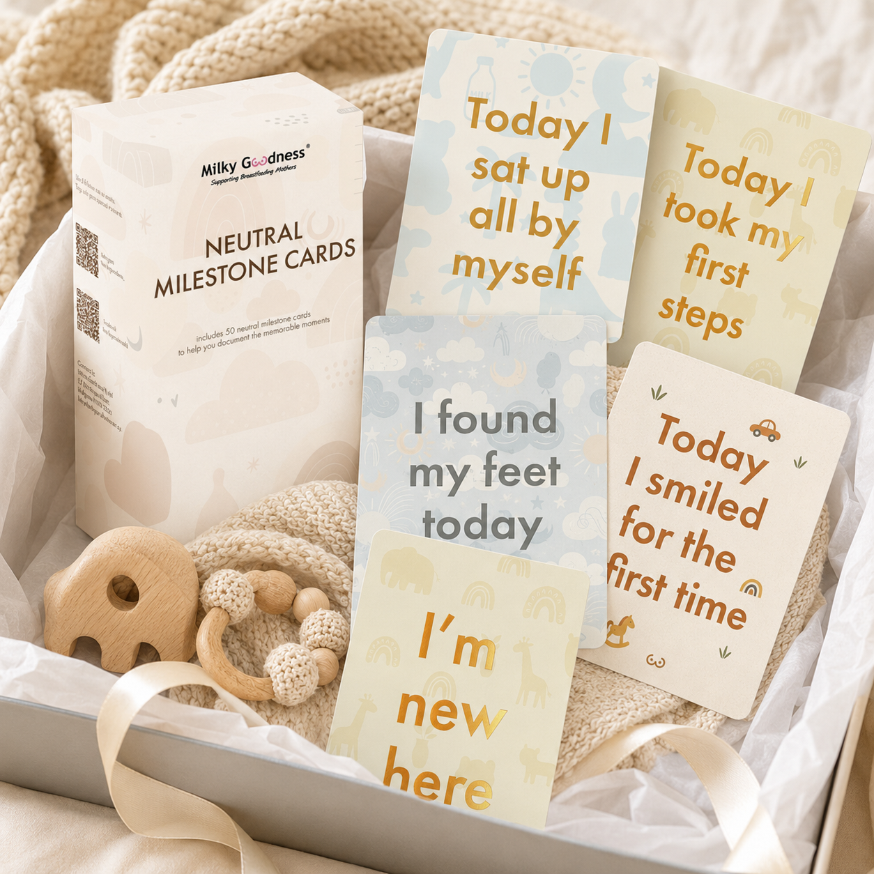 Neutral Themed Milestone Cards